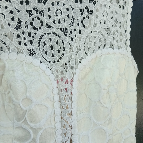 Lilly Pulitzer Dress Womens 4 Off White Raegan Sleeveless Lace Fit Flare Bridal - Picture 6 of 16